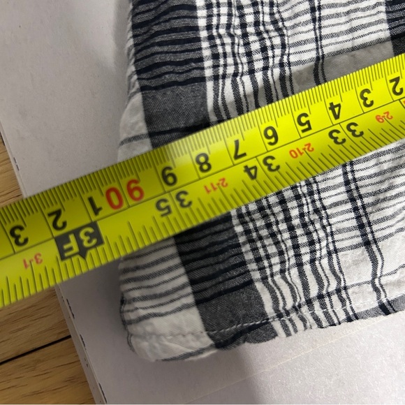 Habitat women’s Large Black/White Checked Shirt 3/4 Sleeve Lagenlook *Flaw - Picture 15 of 15